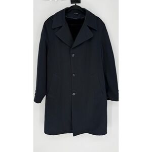VINTAGE JUILLIARD NAVY BLUE TRENCH COAT‎ REMOVABLE FLEECE LINER
